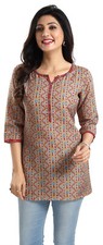 Thread and Sequine Work Kurtis for Women Ethnic Kurti Tunic Kurta Dress DKS07