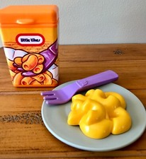 LITTLE TIKES   FISHER PRICE PLAY FOOD MAC 'N CHEESE  MACARONI BOX FORK PLATE