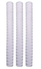 White Ring Texture Soft Cricket Bat Grip Long Size Handle White, Pack of 3