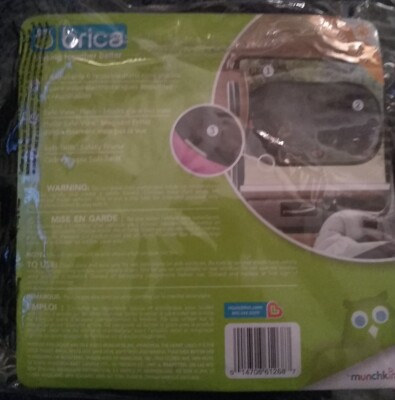 Sun Safety Shade Cling Baby/Child White Hot Pop-Open 2-Pack Car Seat Accessory.
