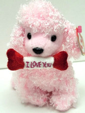 Ty Beanie Baby Pup-In-Love the The Pink Valentine Poodle 7" 18cm New MWMTs Rare