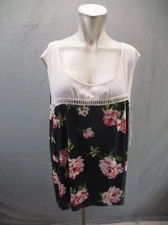 Naif Size 2X Womens Multicolor Round Neck Back Tie Stretch Sleeveless Top 091