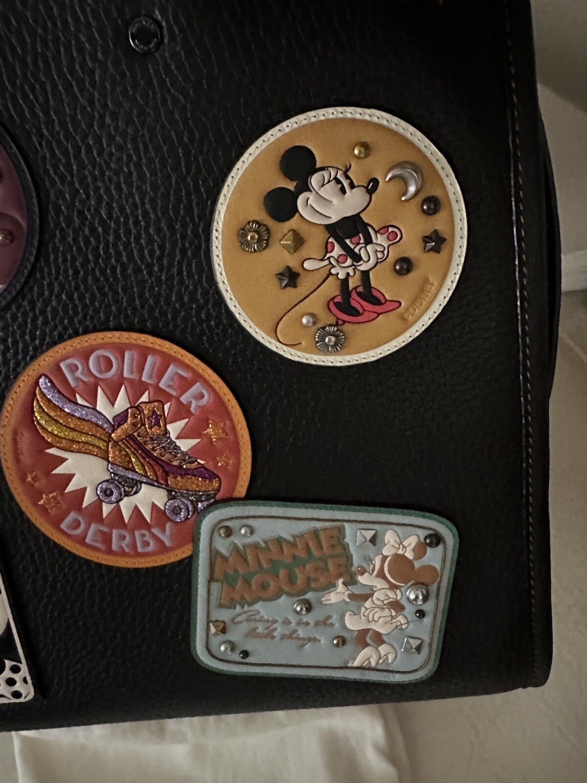 NWT COACH X DISNEY MINNIE MOUSE PATCHES ROGUE 2017 MODEL BLACK/MULTI 29187 image 8