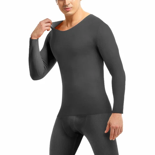 Herren Fleece Gefüttert Thermo Unterwäsche Set Warm Langarm Long Johns Oberteil & Unterteil - Bild 17 von 17