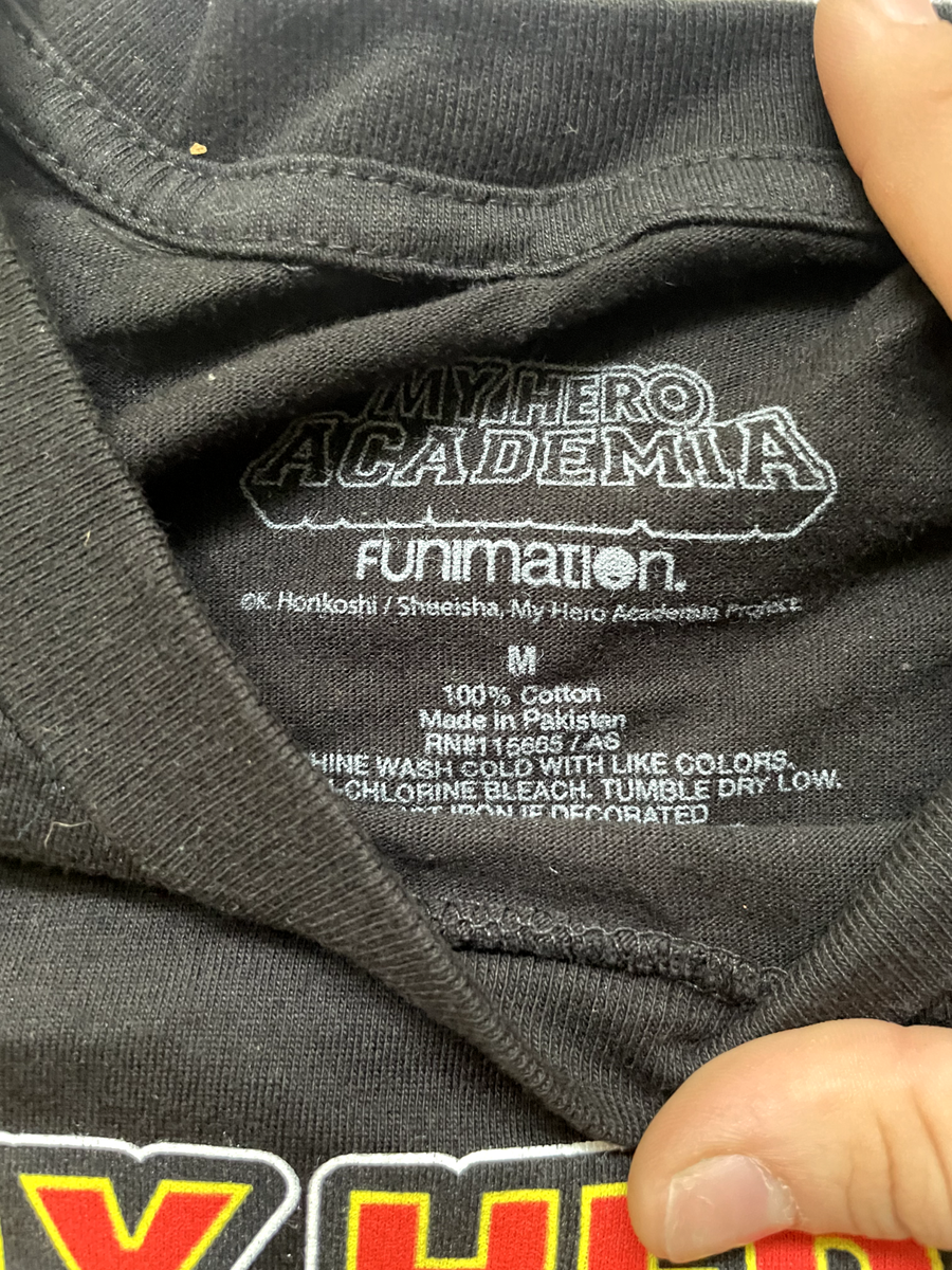 My Hero Academia Tee Shirt (Black, Size M) | eBay