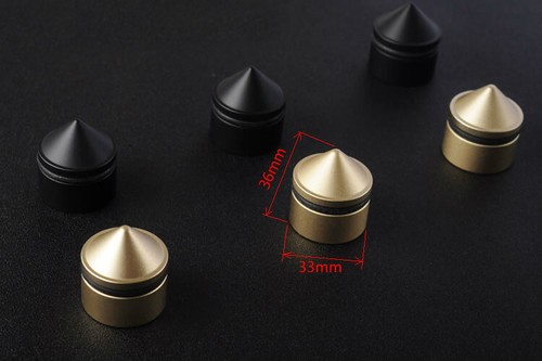 4pcs 33mm Aluminium Alloy Speaker Spike Pad Shockproof Stand Isolation Feet Base - Picture 5 of 10
