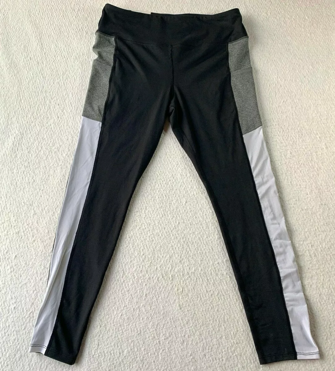 Kohl's So Sporty Leggings Women's XL Pockets High Rise Fitted Skinny Leg  Black