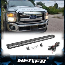 31" 150w LED Light Bar Lower Bumper +Wiring For Ford F250 F350 Super Duty 11-16