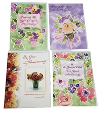 Lot of 4 Greeting Cards Anniversary DaySpring Religious Bible Quotes Day Spring