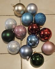 45 COUNT MULTICOLOR SHATTERPROOF CHRISTMAS TREE ORNAMENTS Set 3
