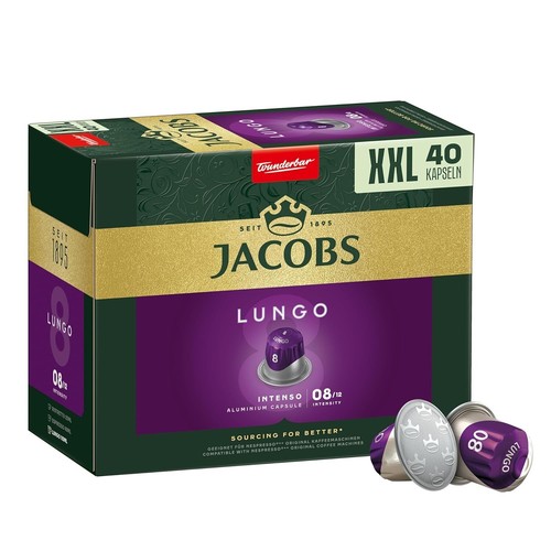 Jacobs Lungo Intenso 8 Coffee Capsules, Nespresso* Compatible Capsules, Intensit - Bild 4 von 4