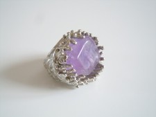 Ring Edelstahl Amethyst Massiv Stempel 316L SS/18,8 g/Gr.52