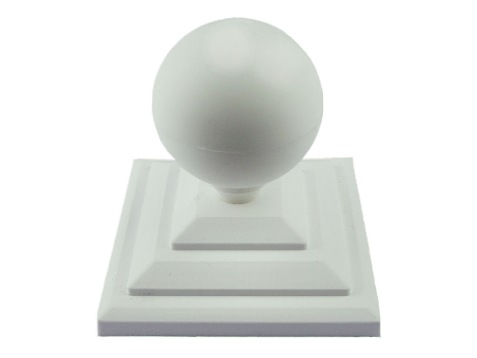Linic 4 x White Round Sphere Fence Post + Popular Finial 3