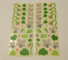 Mrs. Grossman's Stickers Lot of 10 Sheets ~Vellum Violets~ 2002 Scrapbooking