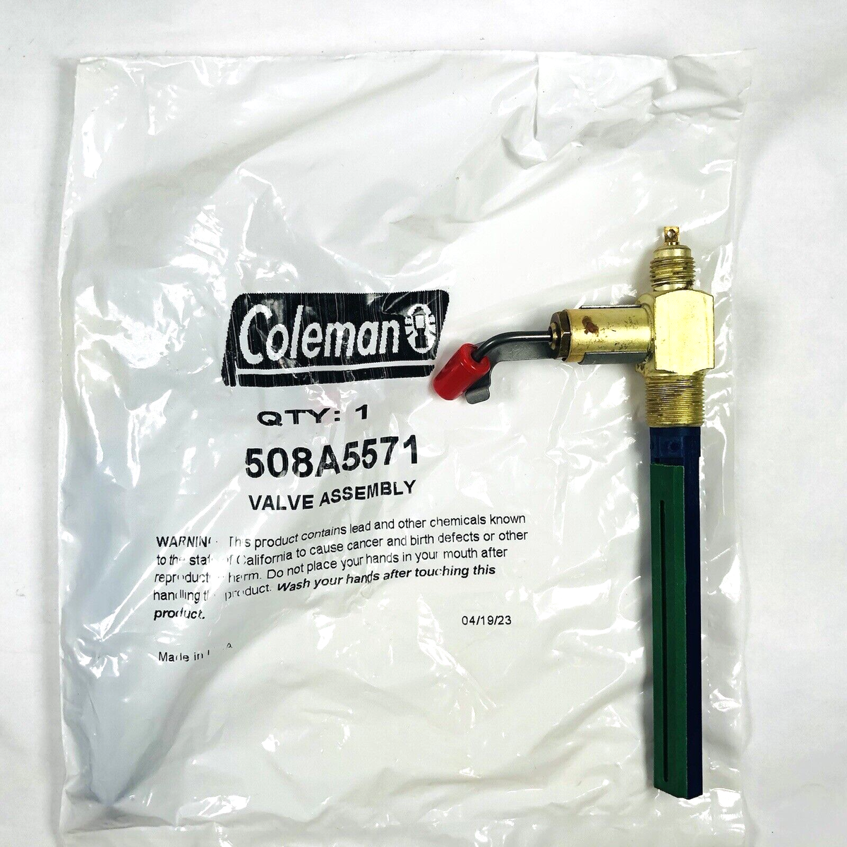 New Coleman 508 Stove Valve Assembly Part# 508A5571 Fits 508A