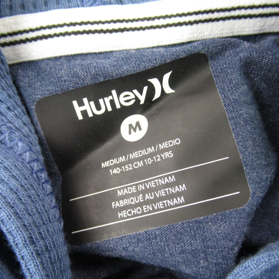 Hurley Hoodie Boys Medium Long Sleeve Hooded Lightweight Outdoors Blue - Image 4 of 4