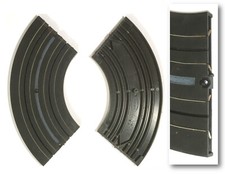 1pc 1960s Aurora Slot Car Lock and Joiner 1/4 6" CURVE TRACK 1518 STRIPED USED