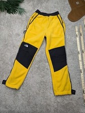 Vintage NORTH FACE Denali Fleece Pants USA Made Men Small Zip Side Jogger 90 Y2K