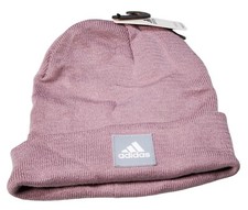 Adidas Womens Wide Cuff Fold Beanie Hat Cap PINK Aeroready