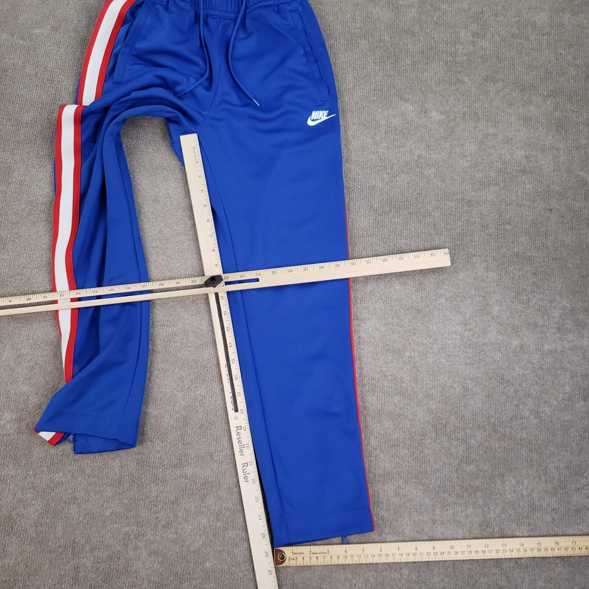 Nike Heritage Tribute Pants Mens Small Sweatpants Blue Red White Stripes Soccer