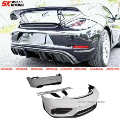 Front Rear Bumper Body kit For Porsche 718 987 Boxster Cayman Upgrades GT4 Style