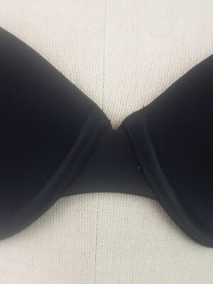 Victoria's Secret RN 62595 Black Nylon Strapless Bra Size 34 C (11