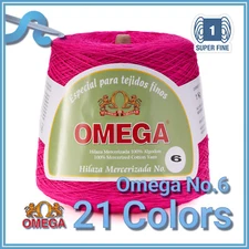 OMEGA NO.6 [Cone 1KG] by Omega - Soft Yarn 100% Mercerized Cotton Yarn