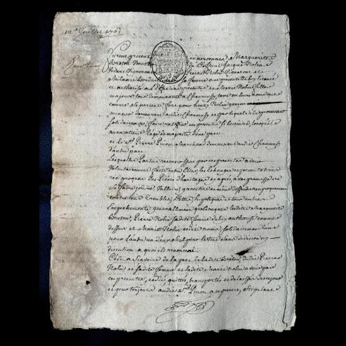 1761 STAMPED PAPER DOCUMENT 4 pages - Image 2 of 4