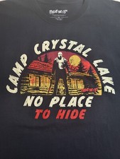 Friday The 13th T Shirt Jason Camp Crystal Lake Horror Tee Halloween Size 2XL