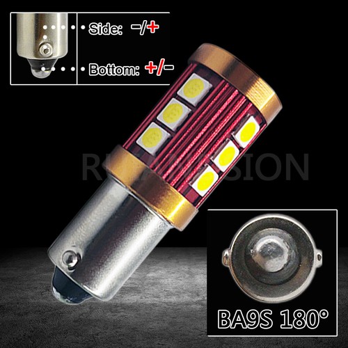 DC 10-30V BA9S T4W T11 3030 12 LED Interior Dome Bulb Reverse Lamp White/ Yellow - Picture 2 of 8