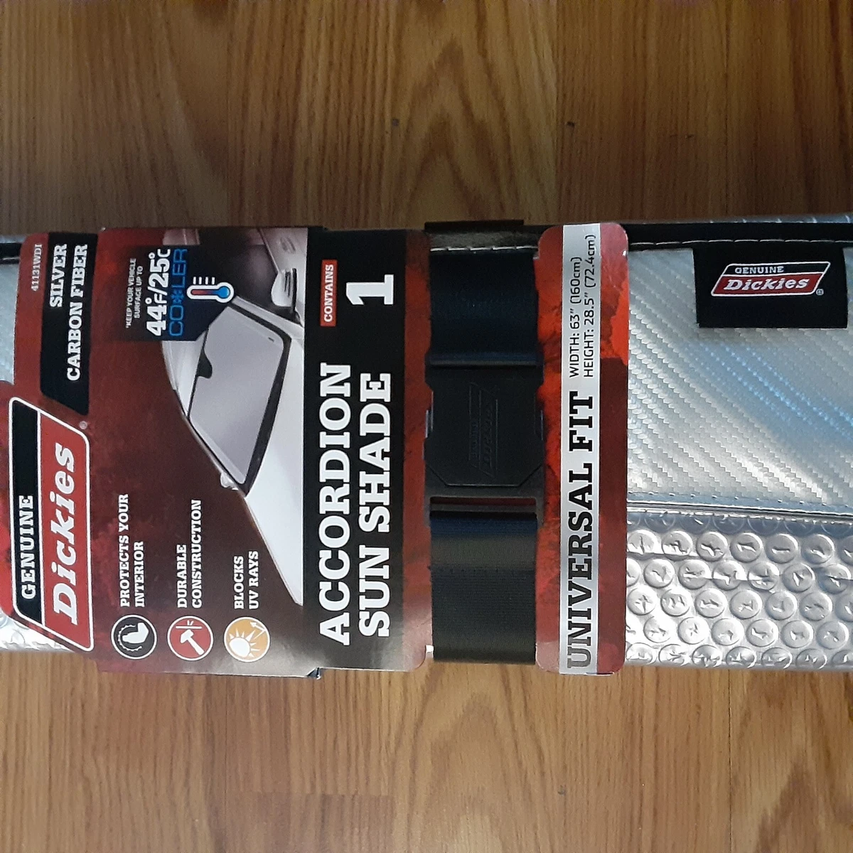 Dickies Accordion Car Sunshade Silver Carbon Fiber Sun Shade