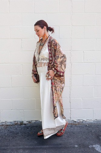 Market of Stars Dreamweaver Bamboo Bohemian Kimono with Zodiac Signs - 第 2/24 張圖片