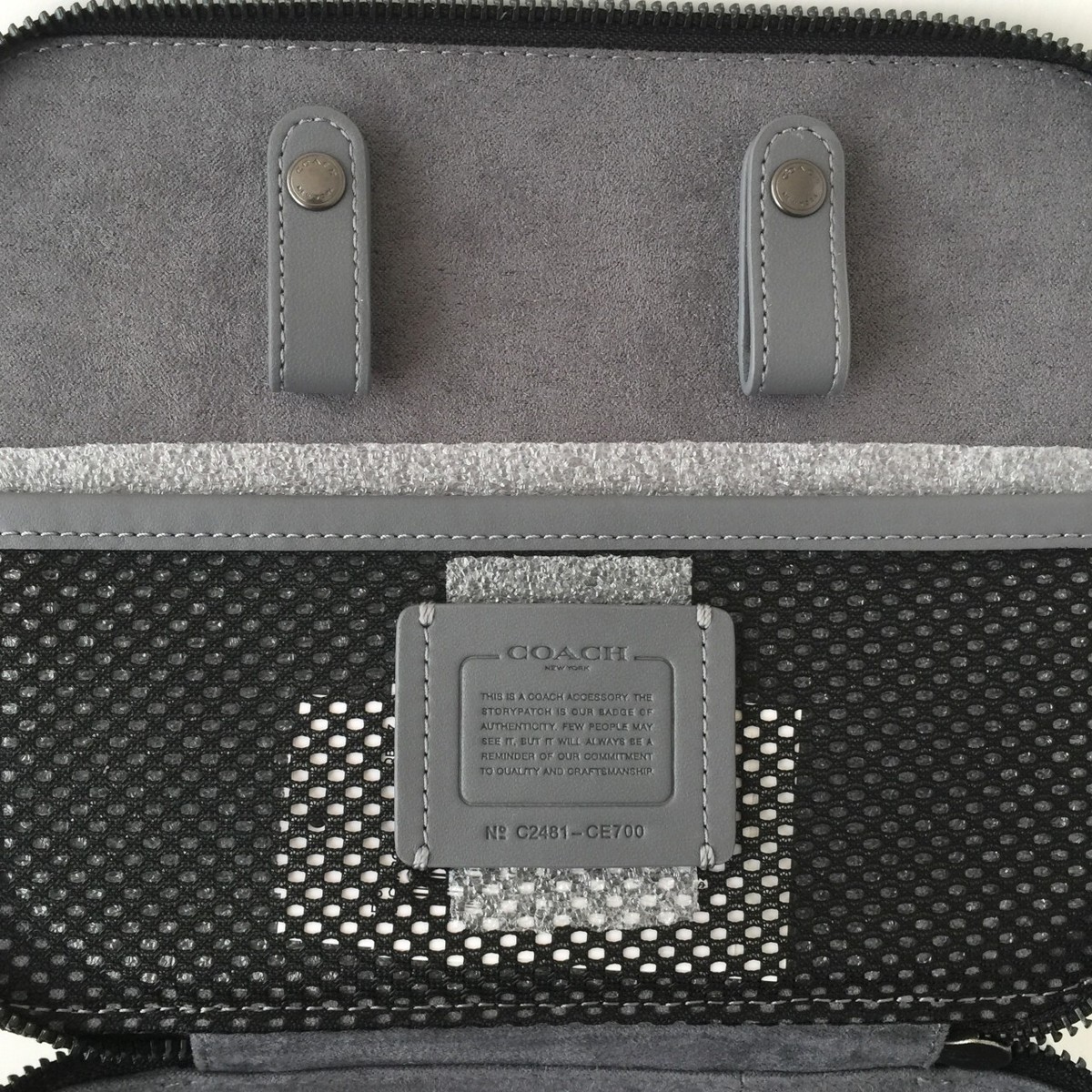 COACH Tech Organizer Colorblock Signature Canvas Leather Leather  