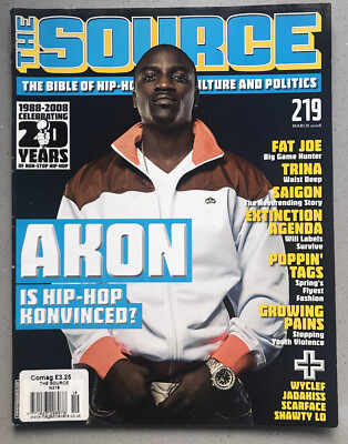The Source Magazine #219 March 2008 Akon Cover, Fat Joe, Trina, Saigon, **RARE**