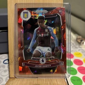 2021-22 Panini Prizm English Premier League Prizms Red Ice #133 Jacob Ramsey
