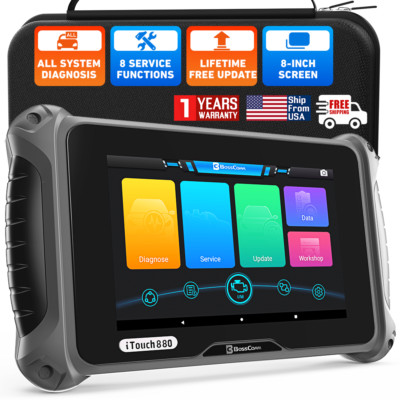BOSSCOMM iTouch 880 Full Systems OBD2 Scanner Diagnostic Tool Oil SAS BMS Resets