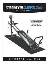 Total Gym 1800 Club Replacement Owners Manual User Guide Instructions  