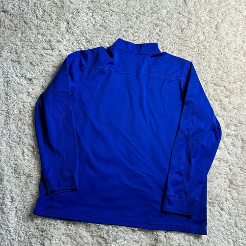 Under Armour Sweater Mens 2XL XXL Blue Fleece Loose Fit 1/4 Zip Pullover Golf - Picture 15 of 16