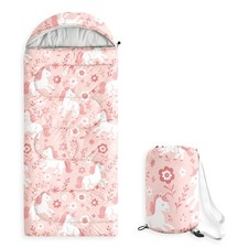 - Kids Sleeping Bag for Girls Toddlers, Camping in Warm Cold Weather, Backpac...