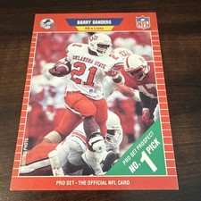 1989 Pro Set Barry Sanders Rookie #494 Detroit Lions NFL Football Card. rookie card picture