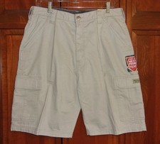 Wrangler Cargo Shorts Cell Phone Pocket - Med Beige Loose Fit Twill -32 NWT