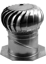 GAF Master Flow 12 in Mill Galvanized Steel Dual-Bearing Wind Turbine Attic Vent