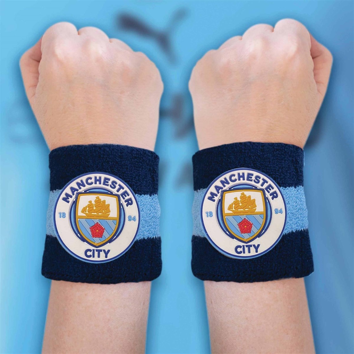 Manchester City FC Cotton Sweatbands, Clothing Accessories, Sports, Gift