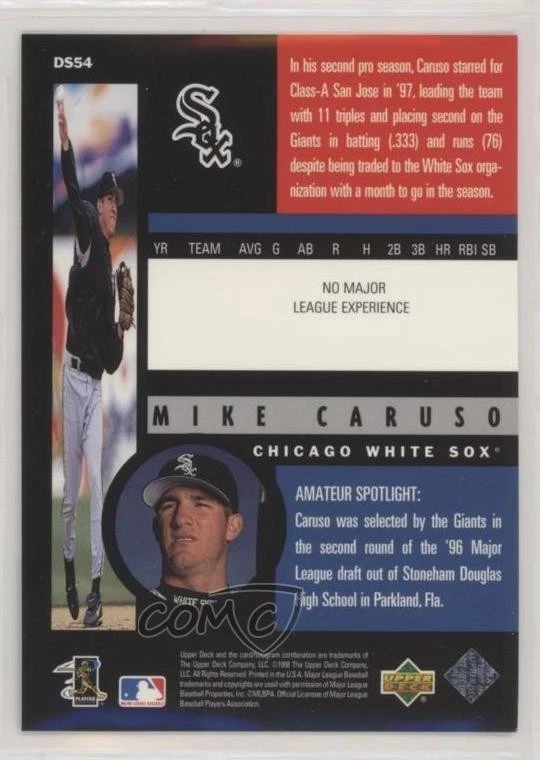 1998 Upper Deck Destination Stardom Mike Caruso #DS54 - Image 2 of 2