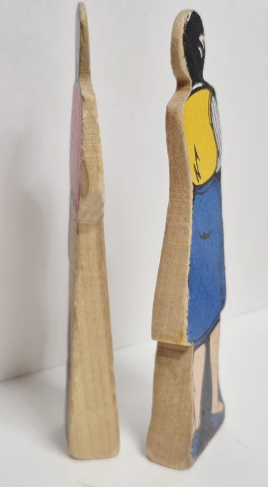 Lote De Colección 7 Figuras de Juguete de Cuña de Madera Guidecraft Trabajadores y Niños, Años 50 Foto 3 de 4