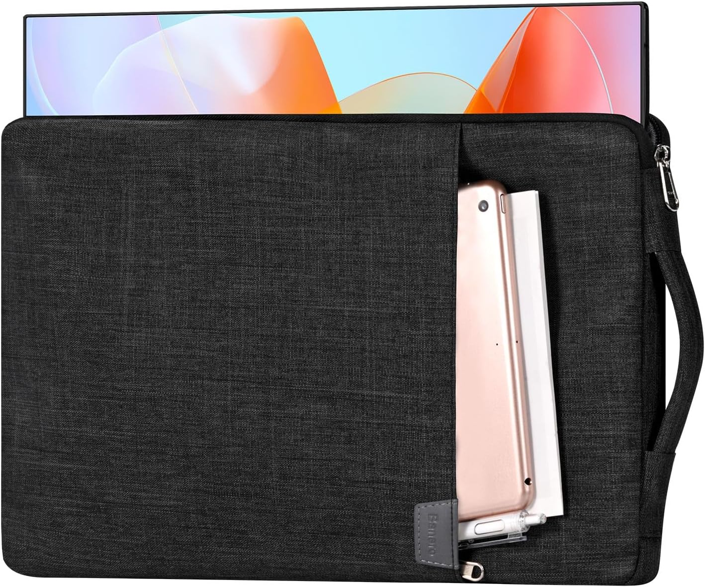 15.6/16.1-Inch Portable Monitor Case with Acessories Storage, Sleeve for Most 15