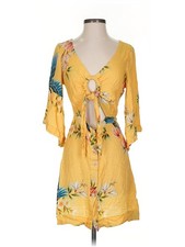 FARM Rio Women Yellow Casual Dress P