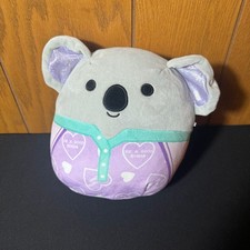 8" Squishmallows Kirk the Koala in Purple 'Be A Good Human' Pajamas