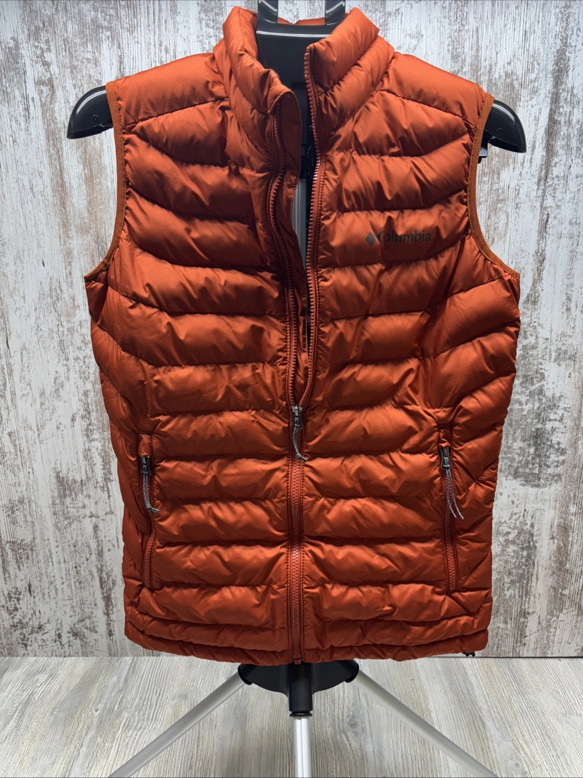 Columbia Men/Woman’s Omni-Heat Puffer Vest Small Burnished Orange