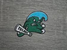 Tulane University Green Wave College Embroidered Iron On Patch 3" x 2"